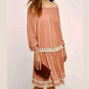 ANTHRO (Floreat) Pink Dress